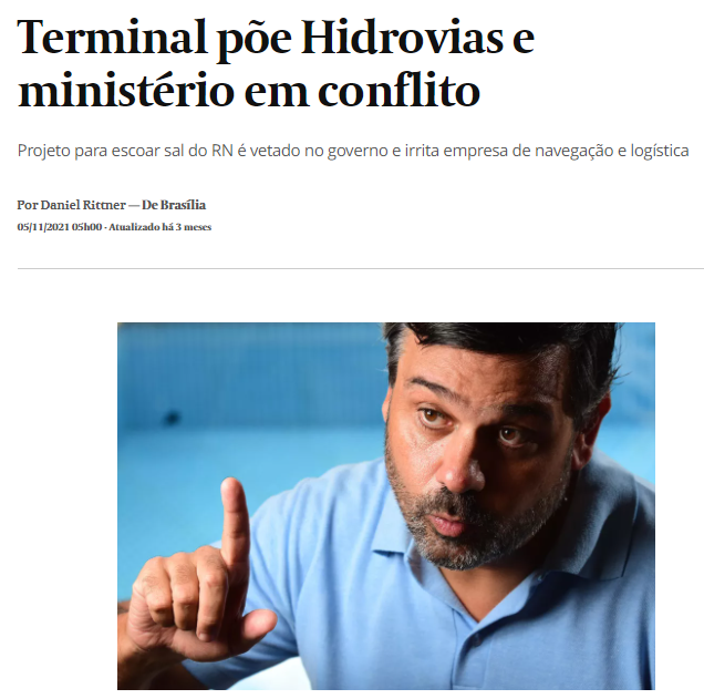 Terminal põe Hidrovias e ministério em conflito